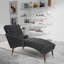 Chaise longue avec coussin et pieds en bois massif pour le salon et la chambre à coucher-295200255