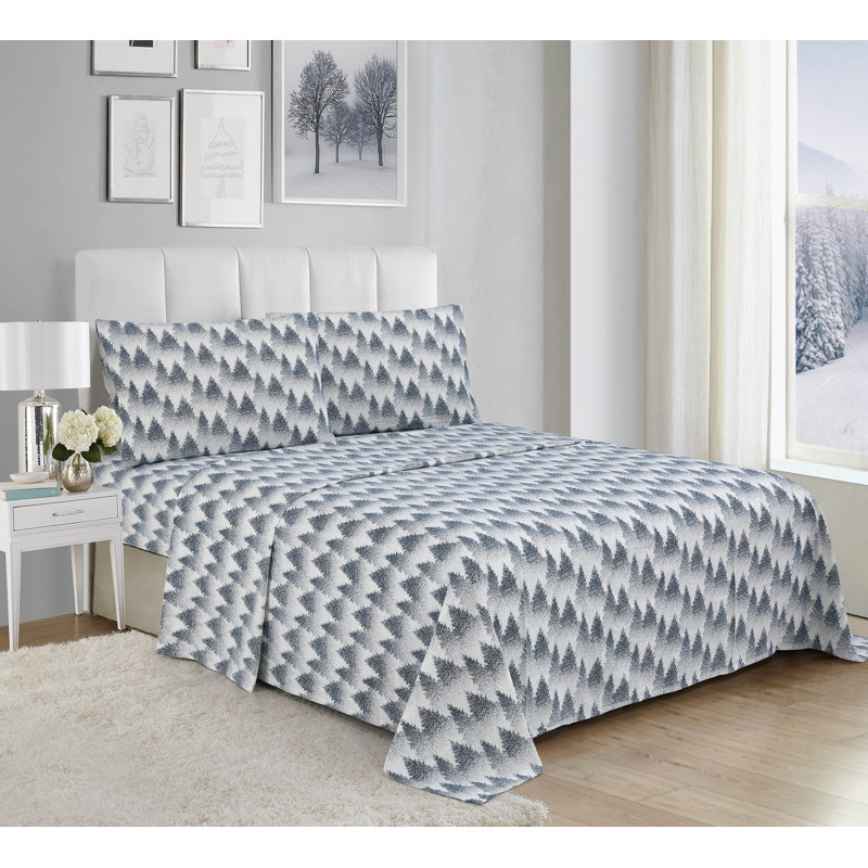  Ensemble de draps 100% coton 160 fils 160 fils, Ensemble de draps pour grand lit avec 2 taies d'or