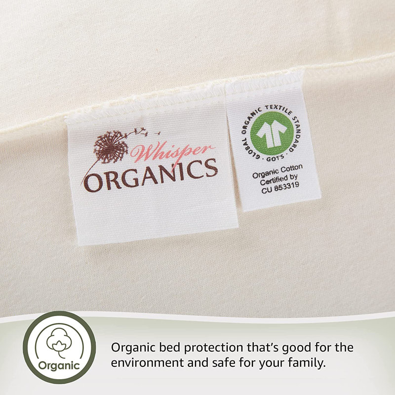 Organic Waterproof Mattress Protector Twin XL - 100% Waterproof Mattress Pad with Quiet & Breathable Triple Layer Protection - Fairtrade & GOTS Certified Durable Machine Washable Design (Twin XL)