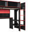 Lit mezzanine en bois avec bureau intégré, lumières DEL et station de charge Foster-129155664-129155666