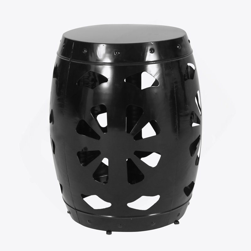 Metal End Table -Large, Black