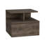 Table de chevet flottante murale avec tiroir simple et tablette à 2 niveaux-1129530978