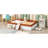 Full Size Upholstered  Daybed Frame With Fence And Stairs,(BROWN+WHITE)-1054122503