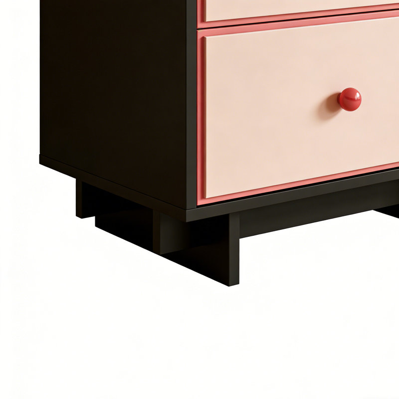 Commode d'appoint style rétro français, Rose