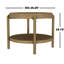 Table d'appoint ronde avec tablette de rangement
