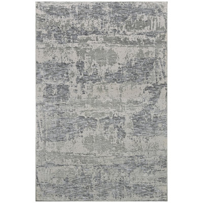 High-Quality Hand-Knotted Silver And Black Area Rug