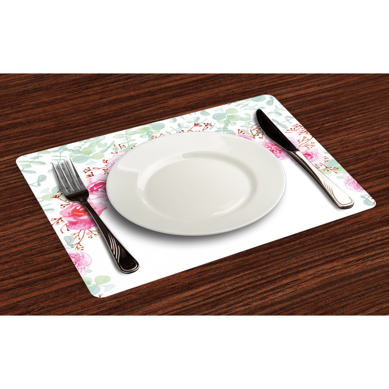 Polyester Floral Rectangle Placemat