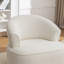 Chaise pivotante rembourrée en polyester avec repose-pieds-561283669