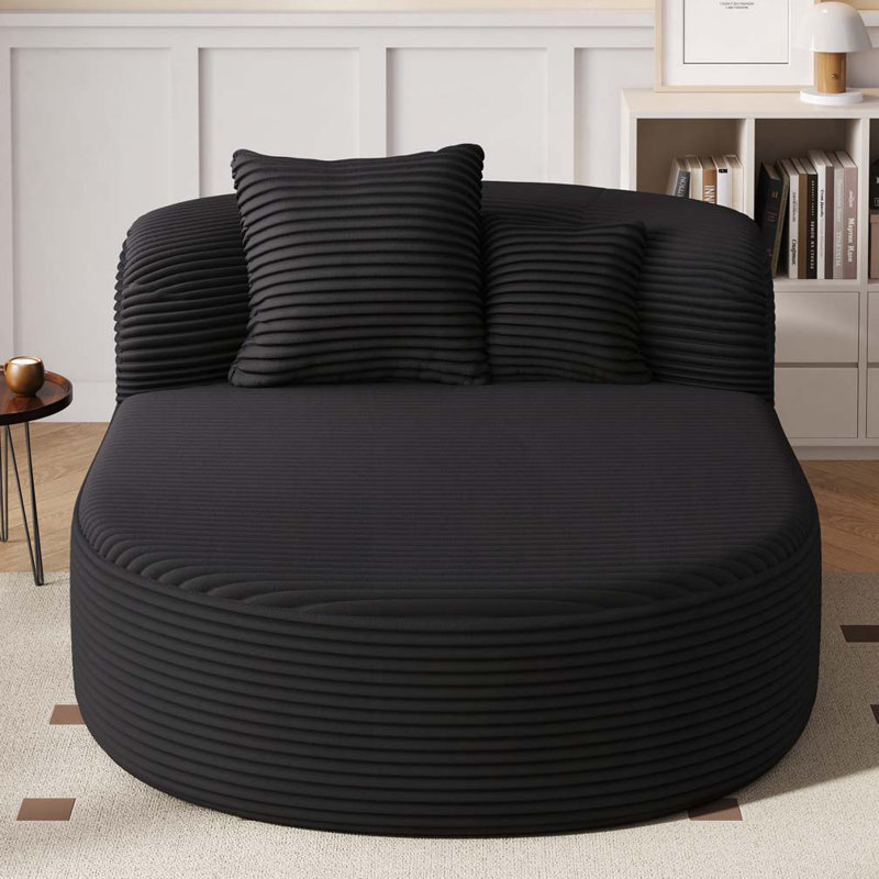 Méridienne Corduroy, Noir