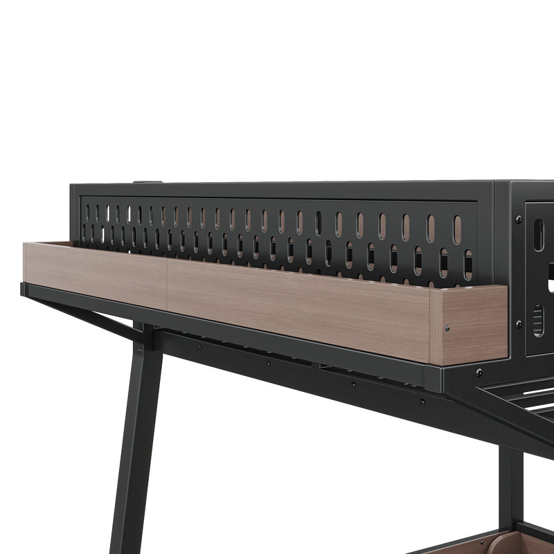 Lits avec rangement USB DEL, lit superposé simple en bois aggloméré pour enfants