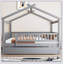 Wooden House Bed With Trundle-114668461