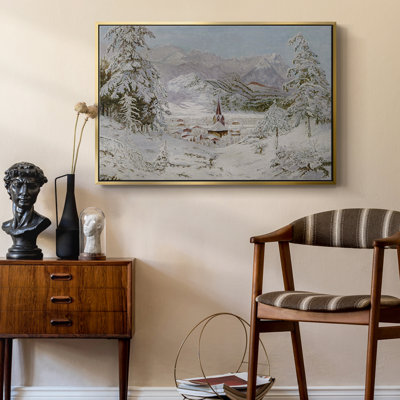 Paysage rétro - Toile tendue avec châssis