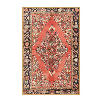 Tapis traditionnel rouge / noir