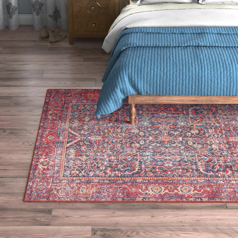 Luxurious Machine Washable Area Rug, 4.9 x 7.5 Feet, 100% Polyester, 1850 g/m², Pile Height: 0.2 inches | Eco-Friendly Recycled Poly Cotton Backing | Perfect for Living Room & Bedroom, Soft and Durable Design