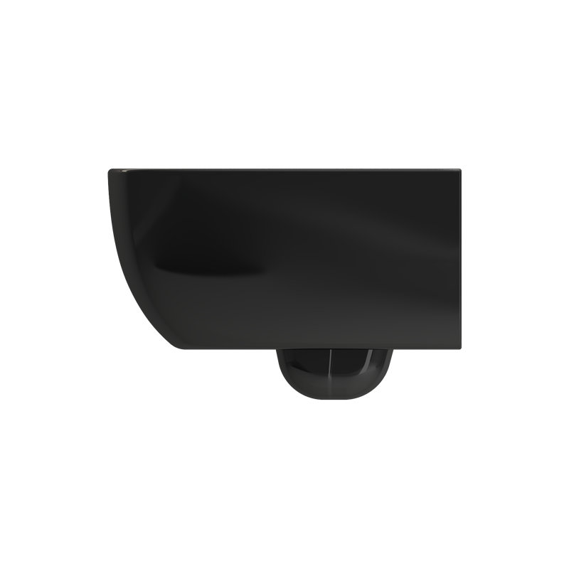 Milano Wall-hung Elongated Toilet Bowl, Black