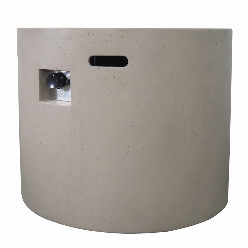 31" Round Mgo Fire Pit- 40 000 Btu, Light Gray