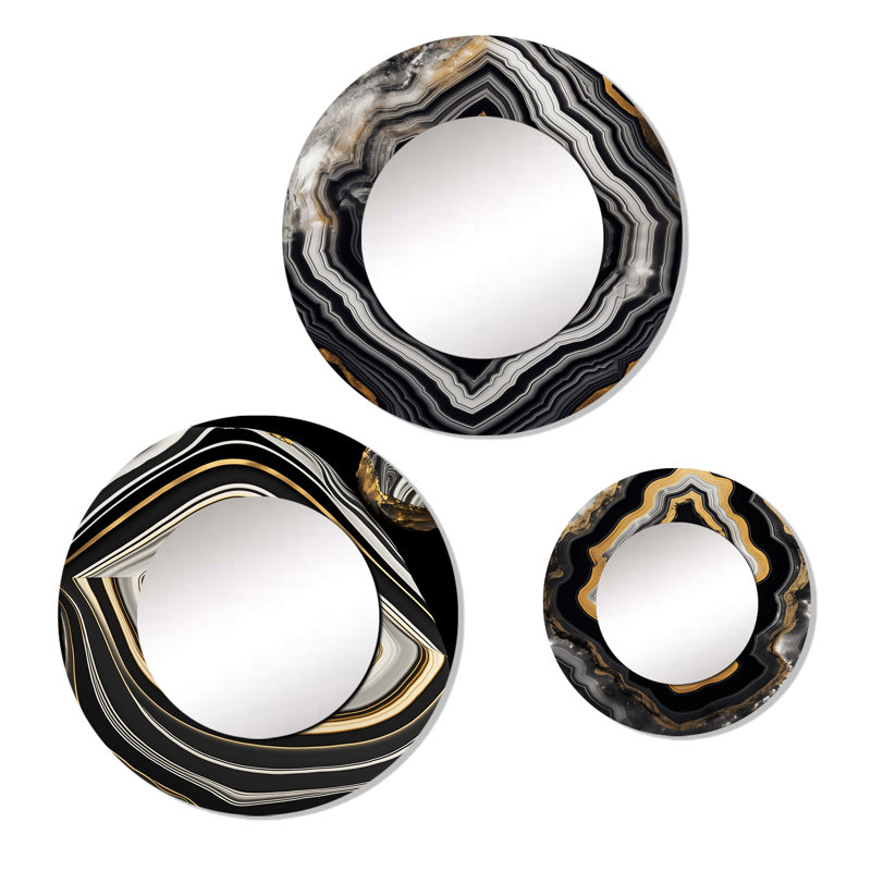 Miroir mural rond Glam Serenity