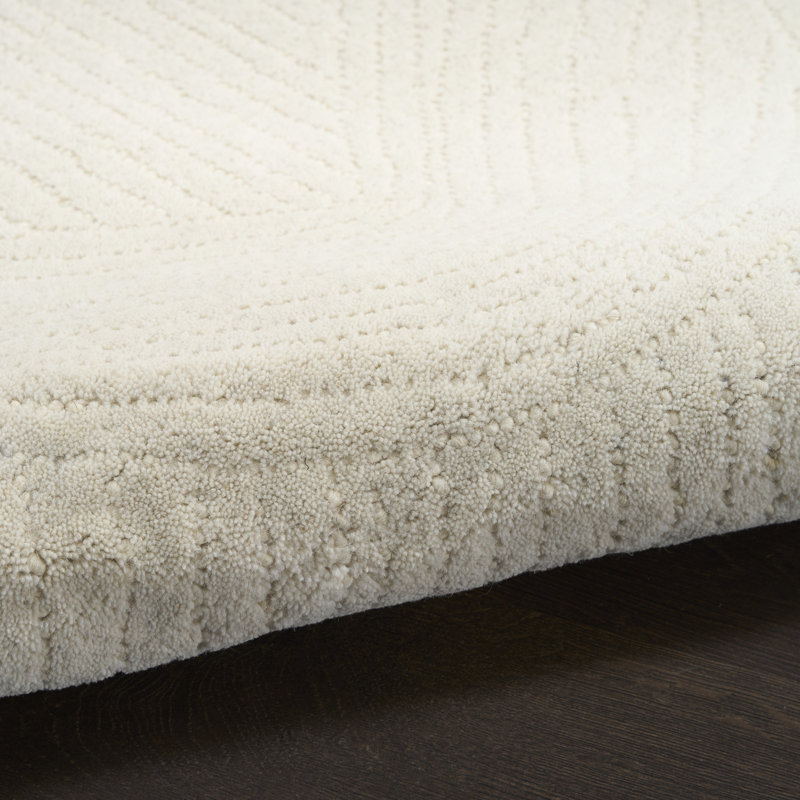 DKNY Pure Patterns 5'3" x 7'3" Ivory Modern Indoor Rug, Rectangle 5'3" x 7'3", Ivory