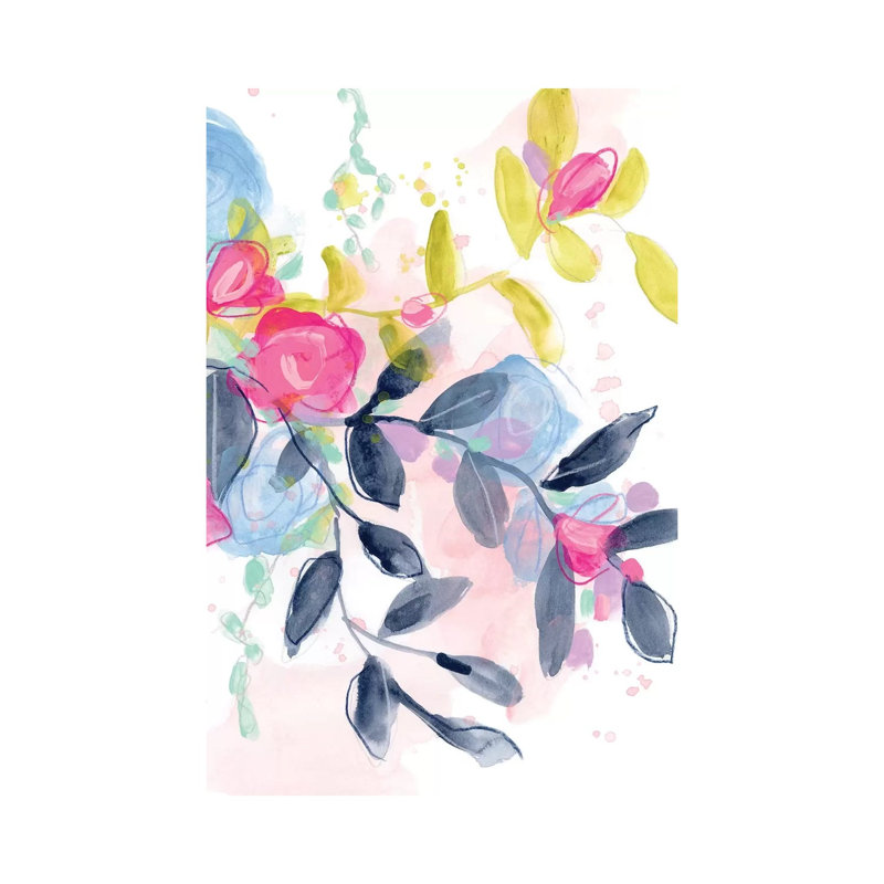 Floral Blotter I by June Erica Vess - Wrapped Canvas Gallery-Wrapped Canvas Giclée, 30.48cm H x 20.32cm W