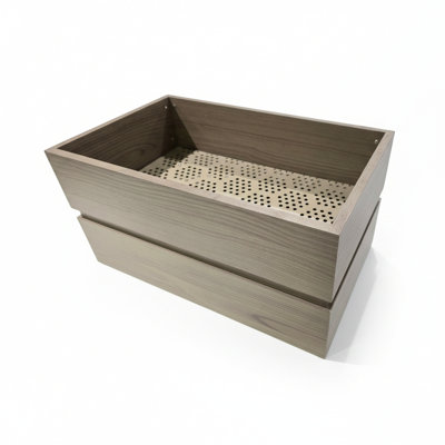 Rectanglar Short Aluminium Terrace Planter In Ash Brown, With Pre - Cut Drainage, Wood Tone Finish And Adjustable Planting For Effectiveness Efficiency Brown Depth Use