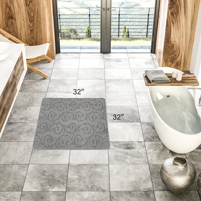 Tapis de cuisine Design, gris, Carré 2 pi 8 po