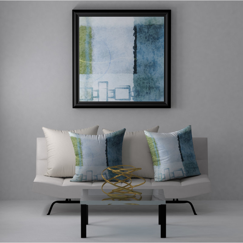 Abstract Reversible Throw Pillow, 18" x 18"