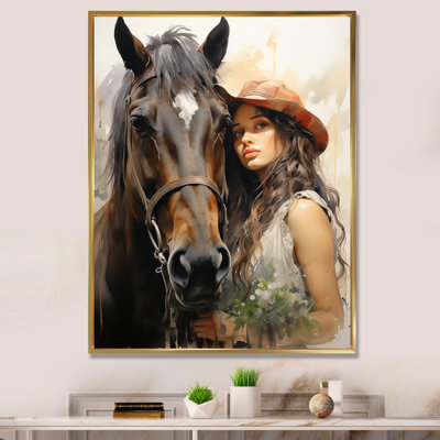 Asen " Cowgirl And Horse Bond " Print
