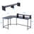 L-Shape Corner Writing Desk with with Monitor Stand-1341040777