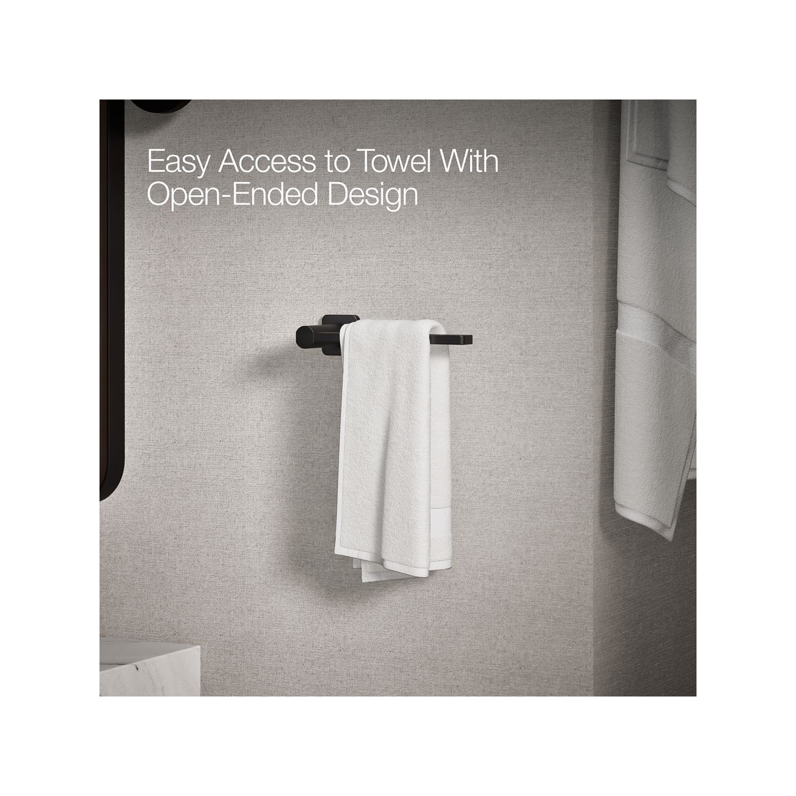 Parallel Towel Arm, Matte Black