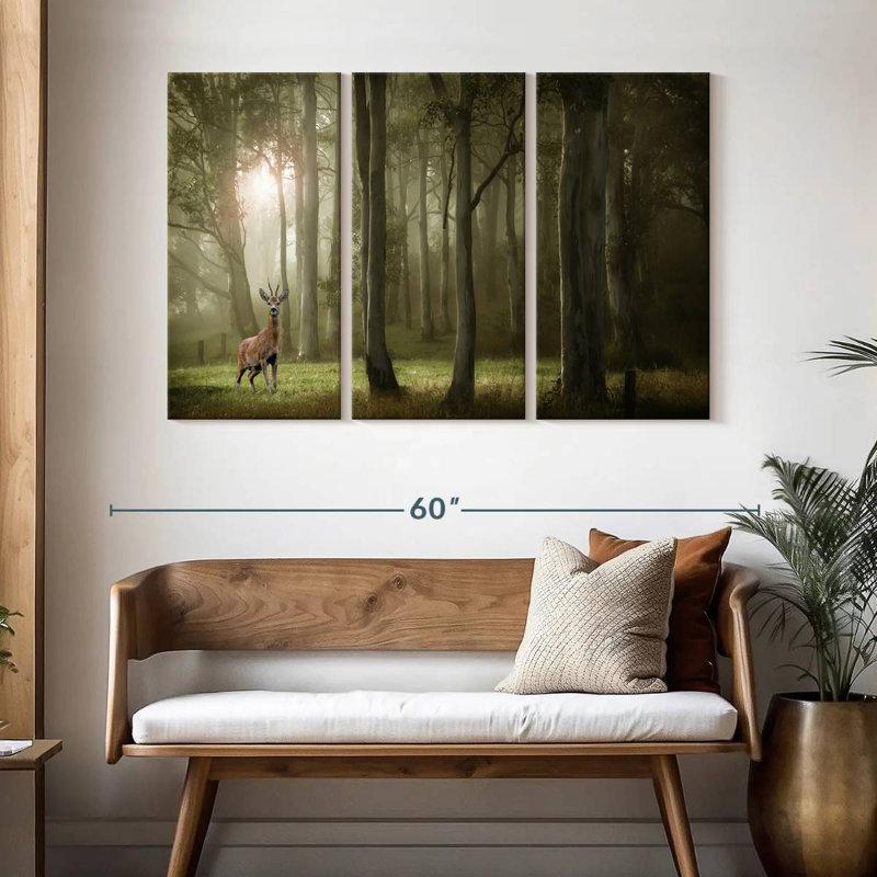 Cerf de forêt français Brampt, H 32 po x l 50 po