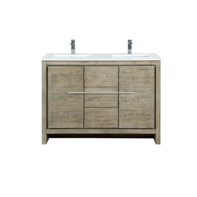 Lafarre 48 in W x 20 in D Double Bath Vanity and Faucet Set