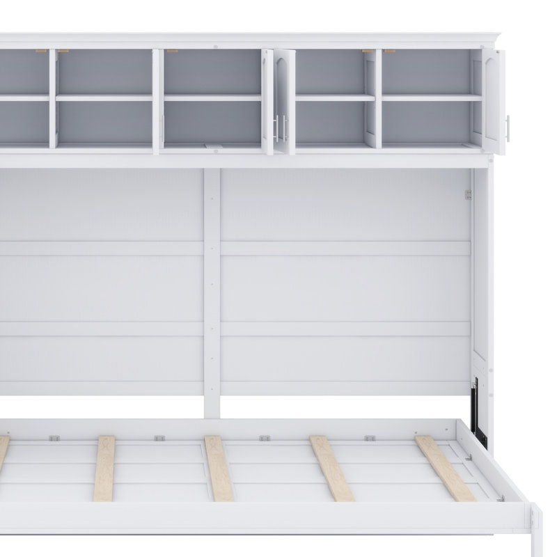 Lit escamotable mural avec armoires Murphy, Blanc
