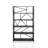 Briony 71.5''H X 40.6"W Metal and Glass Etagere Bookcase