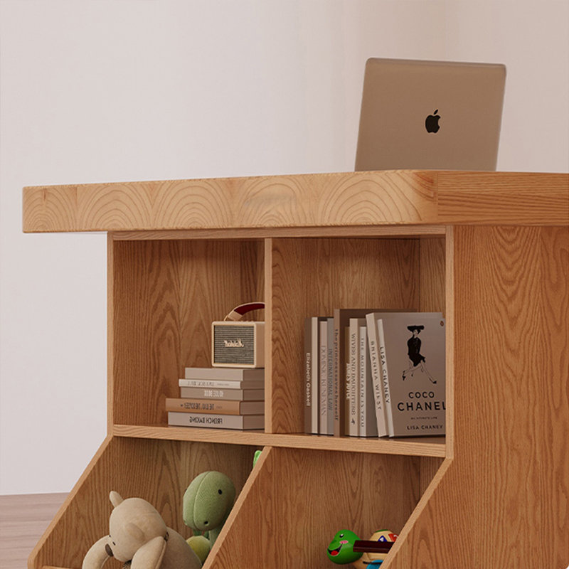 Bureau rectangulaire en bois massif Burlywood, H 29,53 po x l 62,99 po x P 27,56 po