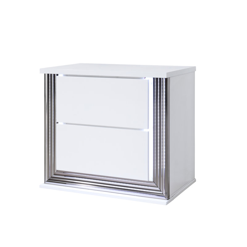 Table de chevet Moon Smooth White
