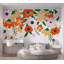 Adhésif mural pelez et collez - fleur abstraite orange-1395632721