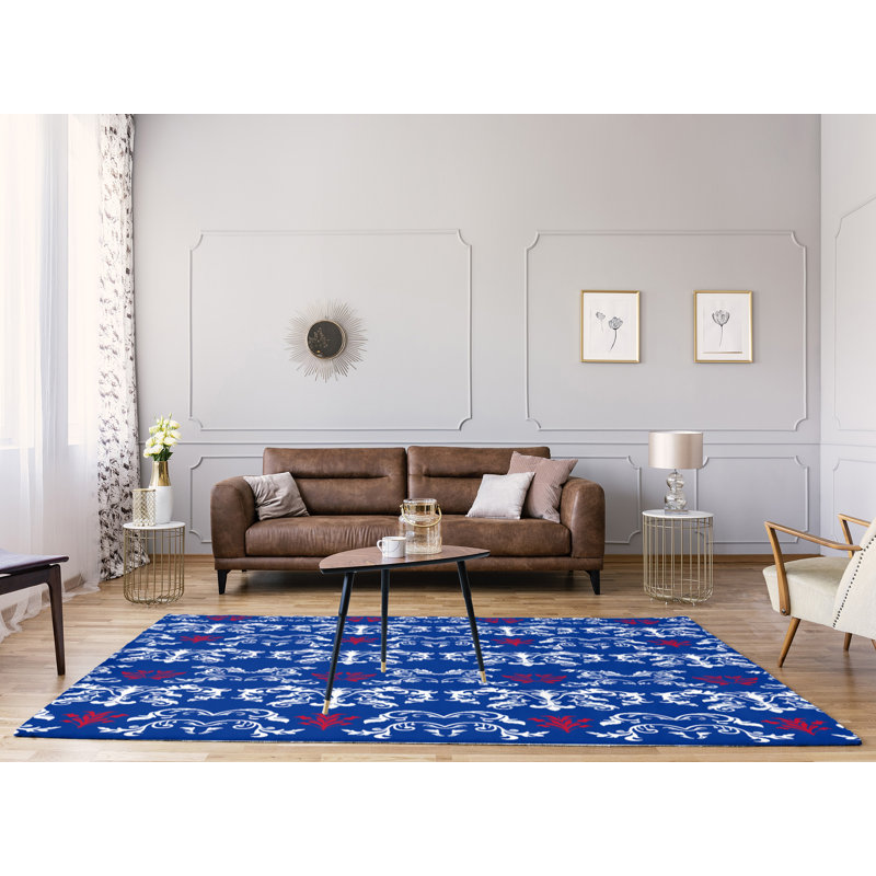 Damask Indoor Rug, Rectangle 8' x 10'