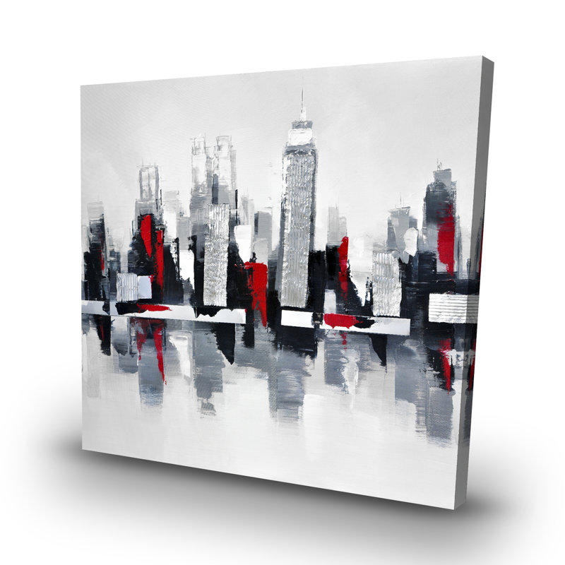 cityscape - 32"x32" art on canvas