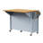 52'' Kitchen Island With Drop Leaf, Blue Grey. Abundant Space For Storage 2 Doors, 5 Drawers, Towel & Spice . Adjustable Shelf. Mobile On Wheels Lockable Feature. And Oak Veneer. Classic Fascination-1301877288