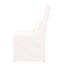 Chaise parsons en tissu Colette en blanc