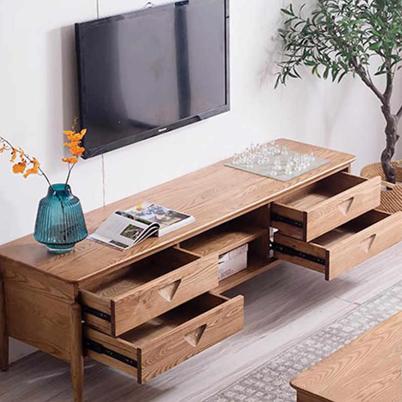 Meuble télé rétro en bois massif