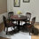 Solid wood round dining table set