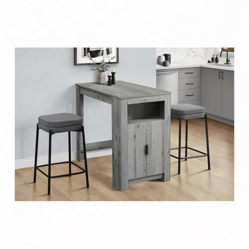 Tabouret de bar, hauteur de comptoir, ensemble de 2,, Gris