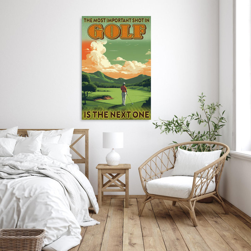 «The Most Import Shot In Golf 2», reproduction d'art graphique sur toile tendue, H 20 po x l 16 po x P 1,25 po