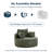 Lozena  49" Corduroy Upholstered Barrel Chair, Oversized Round Compression Chaise Lounge, No Assembly Required-1395185481-1407711388