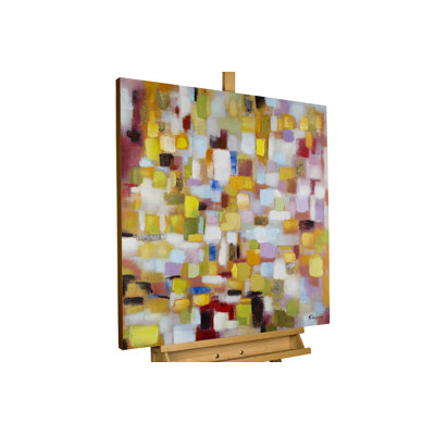 Patch Carpet in Pastel - No Frame Square Painting on Canvas