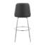 Tabouret de bar pivotant à hauteur fixe avec base en métal chromé et revêtement en similicuir noir - ensemble de 2