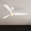 Ventilateur de plafond blanc mat intérieur / extérieur 52 po Hermosa