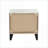 Cream Oak Rustic Nightstand with Faux Marble Top