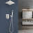 1-Spray Patterns 10 In. Ceiling Mount Dual Fixed And Handheld Shower Head With 2.5 GPM In Brushed Nickel